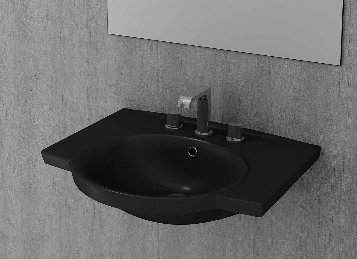 Раковина подвесная Bocchi Verona Lavabo 1043-004-0126 655*535 мм (черный матовый)
