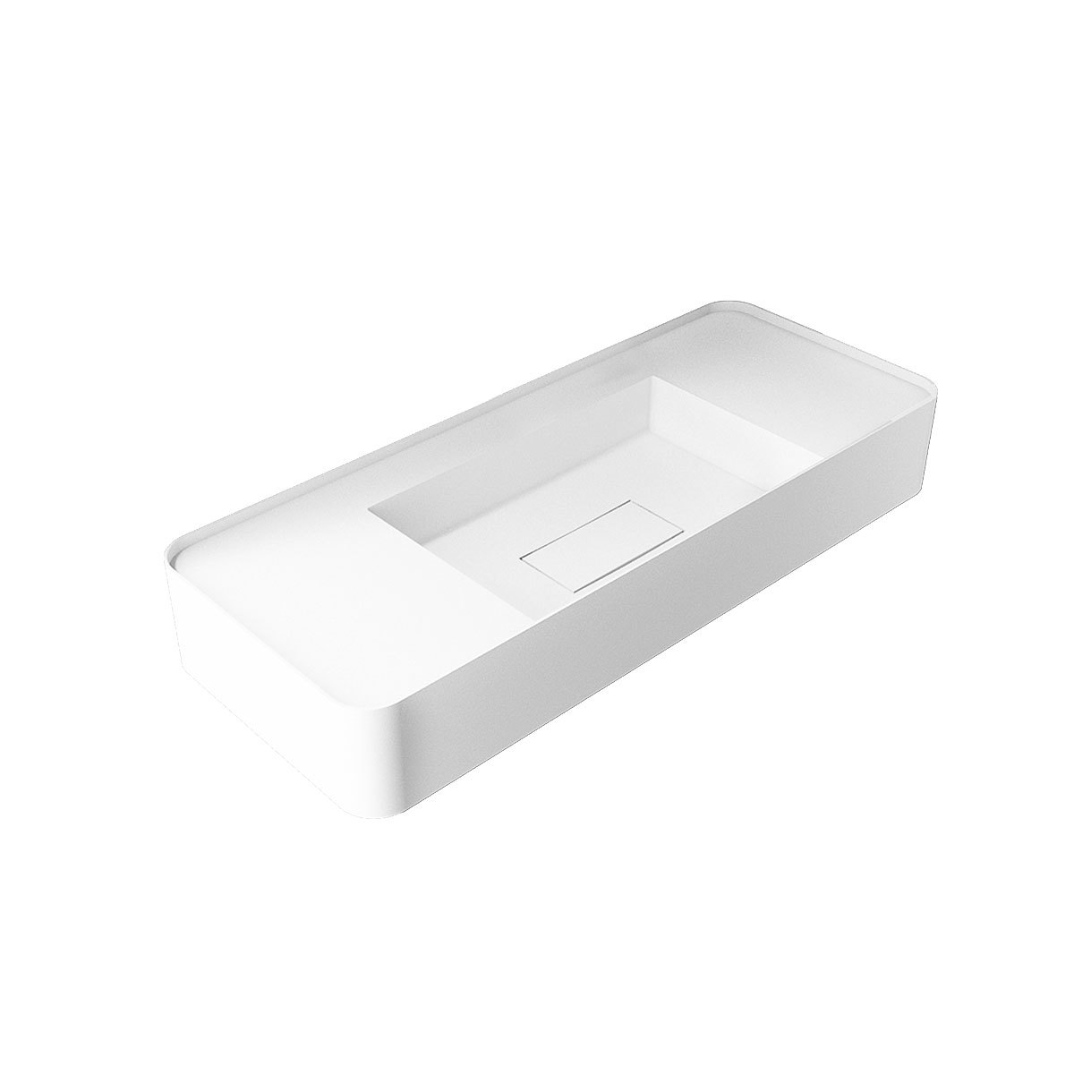 Раковина подвесная Vincea Solid Surface VWB-6S380MW 1000*400 мм (белый матовый)
