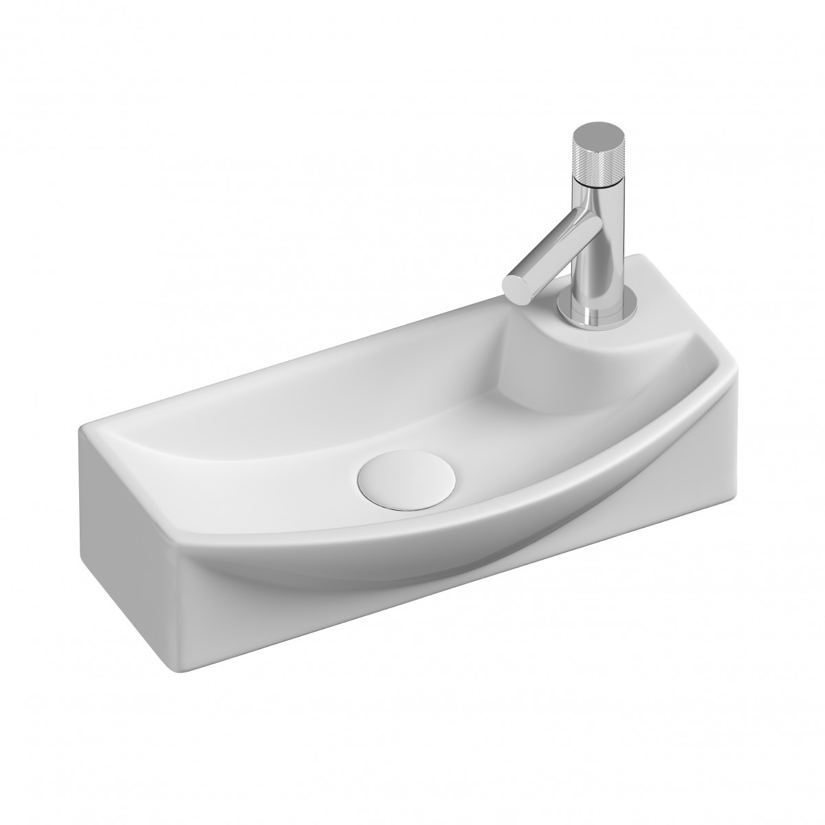 Раковина подвесная Ceramica Nova Element L CN6038L 455*220 мм (белый)