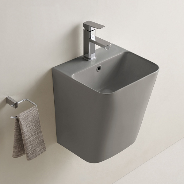 Раковина-моноблок Comforty 00-00012241380*340 мм (светло серая матовая)