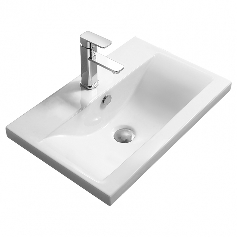Раковина встраиваемая SantiLine SL-2101 (60) 610*395 мм (белый)
