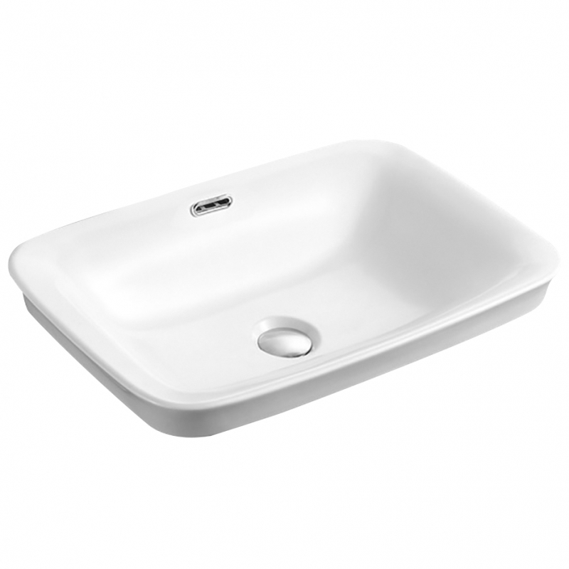 Раковина встраиваемая SantiLine SL-2105 580*400 мм (белый)
