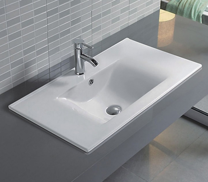 Раковина встраиваемая СeramaLux NYJ807-60 615*465 мм (белый)