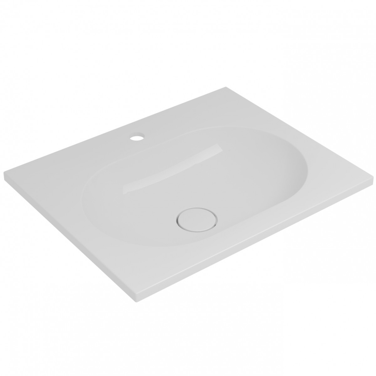 Раковина встраиваемая Vincea VCB-4H600W 600*480 мм (белый)