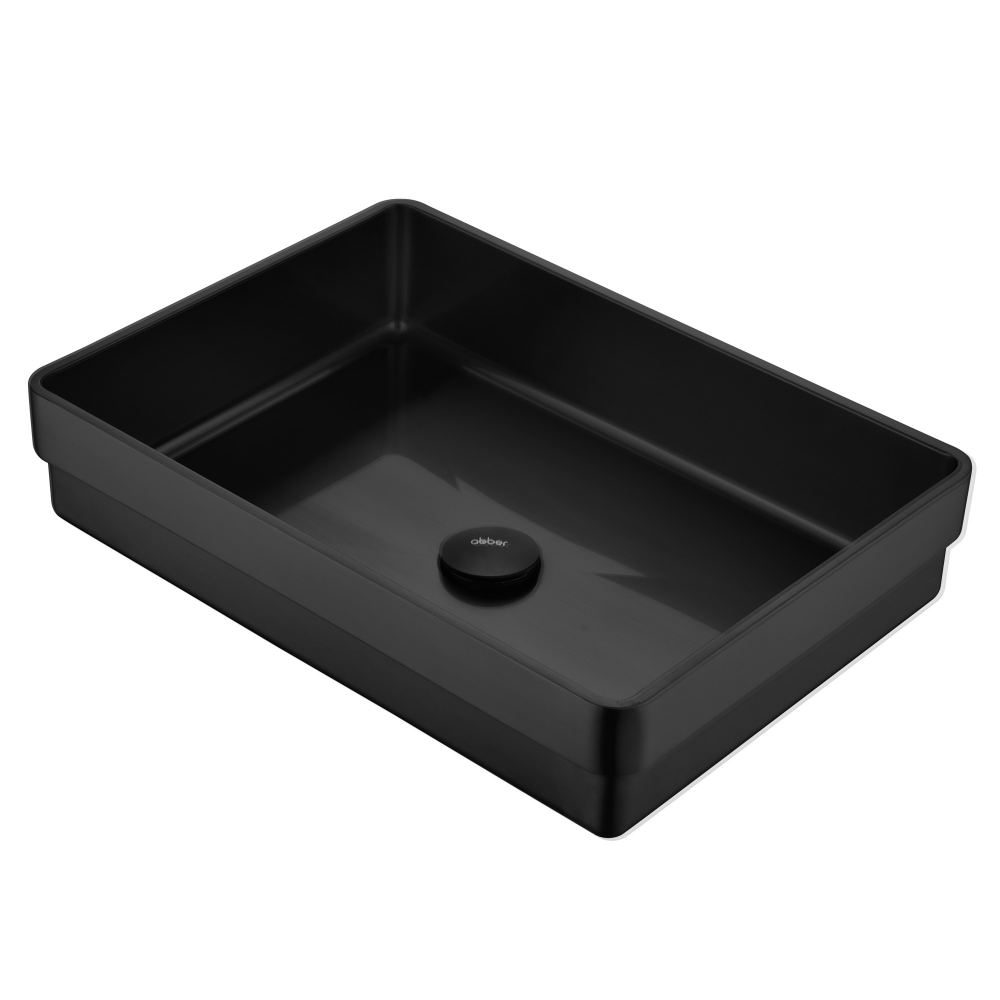 Раковина встраиваемая Abber Wasser Kreis AF2401MB 510*360 мм (чёрный матовый)