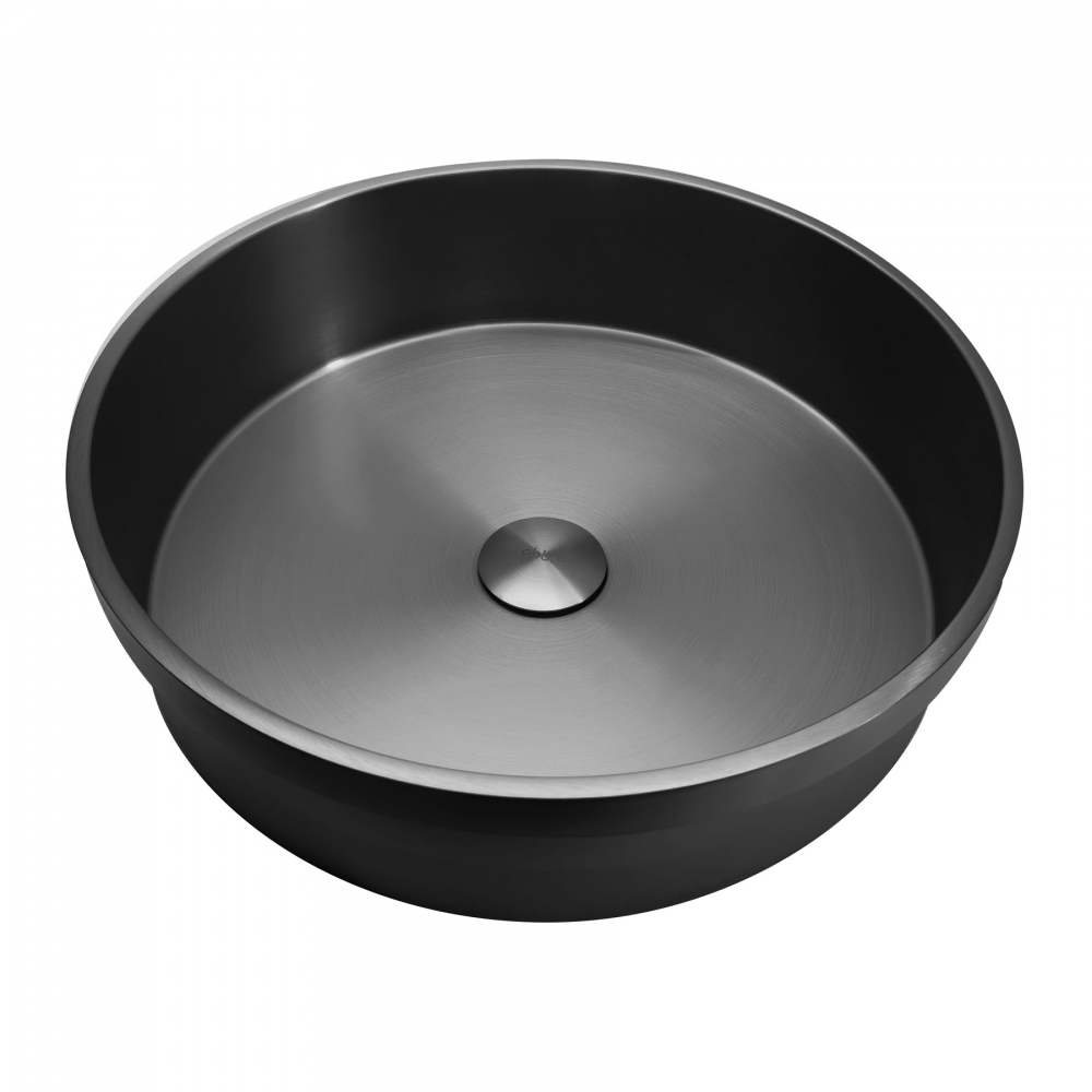 Раковина встраиваемая Abber Wasser Kreis AF2408GM 416*416 мм (оружейная сталь)