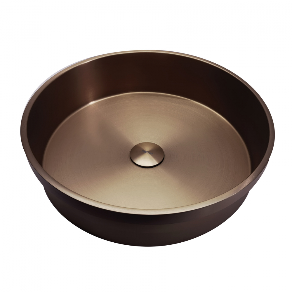 Раковина встраиваемая Abber Wasser Kreis AF2408MRG 416*416 мм (розовое золото матовое)