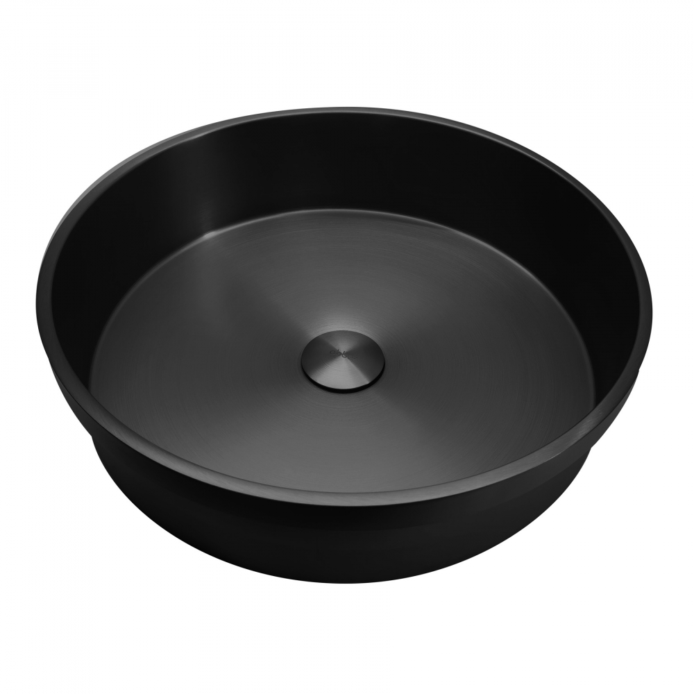 Раковина встраиваемая Abber Wasser Kreis AF2408MB 416*416 мм (чёрный матовый)