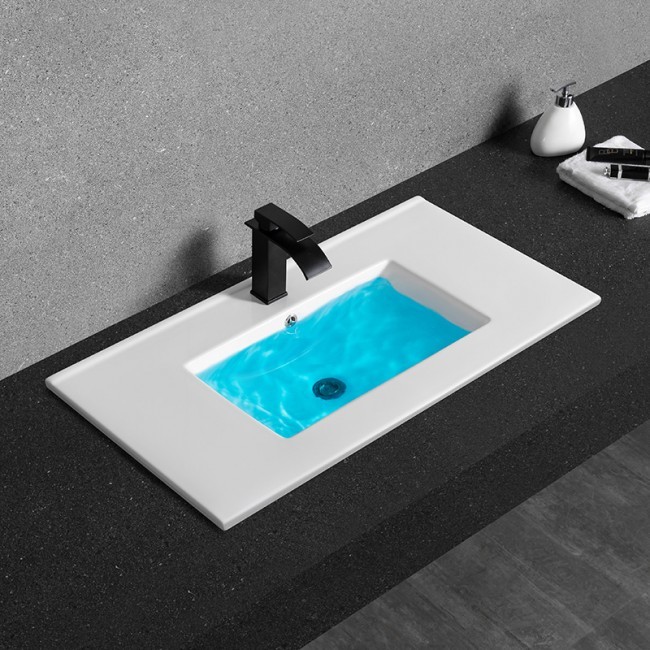 Раковина встраиваемая CeramaLux YJ-803-90 915*390 мм (белый)