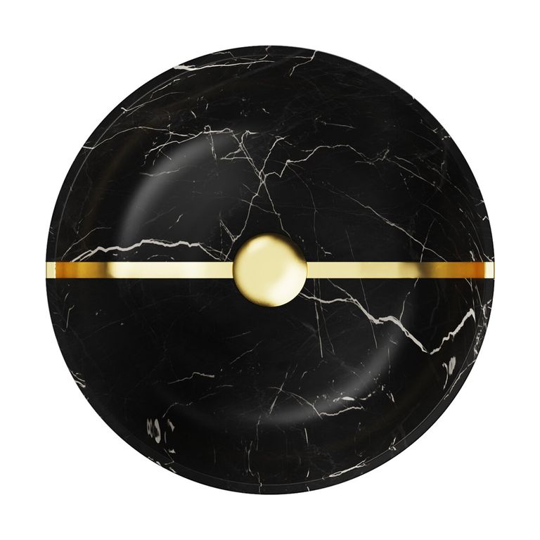 Раковина встраиваемая Omoikiri Hitomi-BL Marble 410*410 мм (чёрный мрамор)