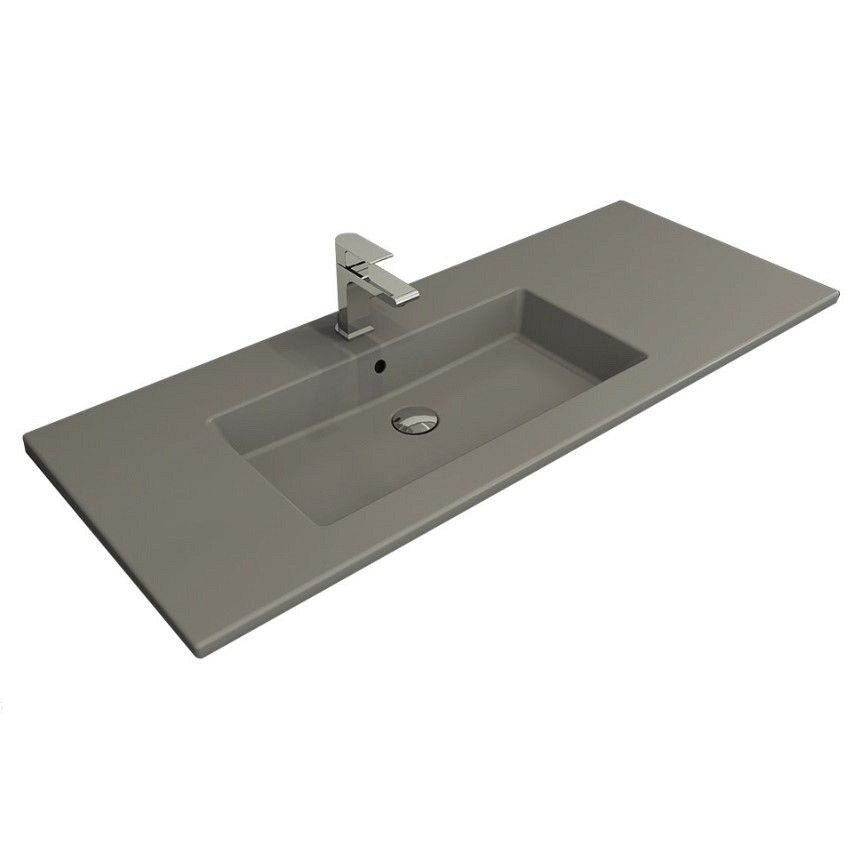 Раковина встраиваемая Bocchi Milano L 1305-006-0126 1208*475 мм (серый матовый)