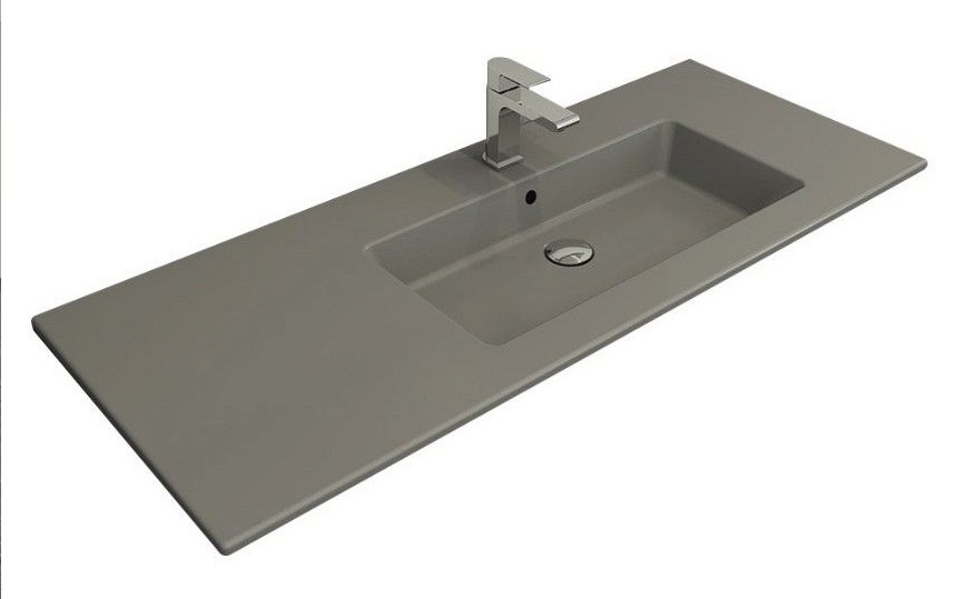 Раковина встраиваемая Bocchi Milano R 1365-006-0126 1208*475 мм (серый матовый)