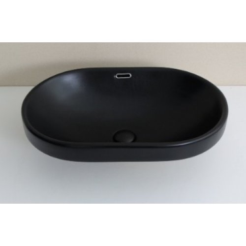 Раковина встраиваемая CeramaLux 5006CMB 610*400 мм (черный матовый)