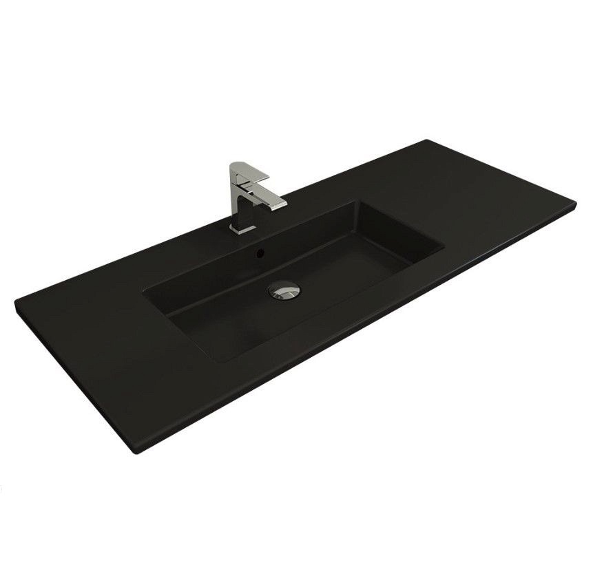Раковина встраиваемая Bocchi Milano L 1305-004-0126 1208*475 мм (черный матовый)