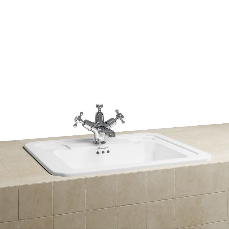 Раковина встраиваемая Burlington Vanity B13 1TH 540*422 мм (белый)
