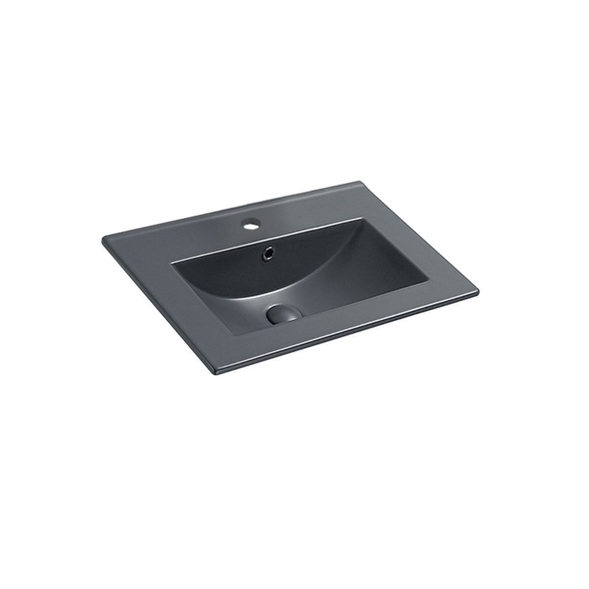 Раковина встраиваемая Vincea VBS-13960MA 613*466 мм (антрацит матовый)