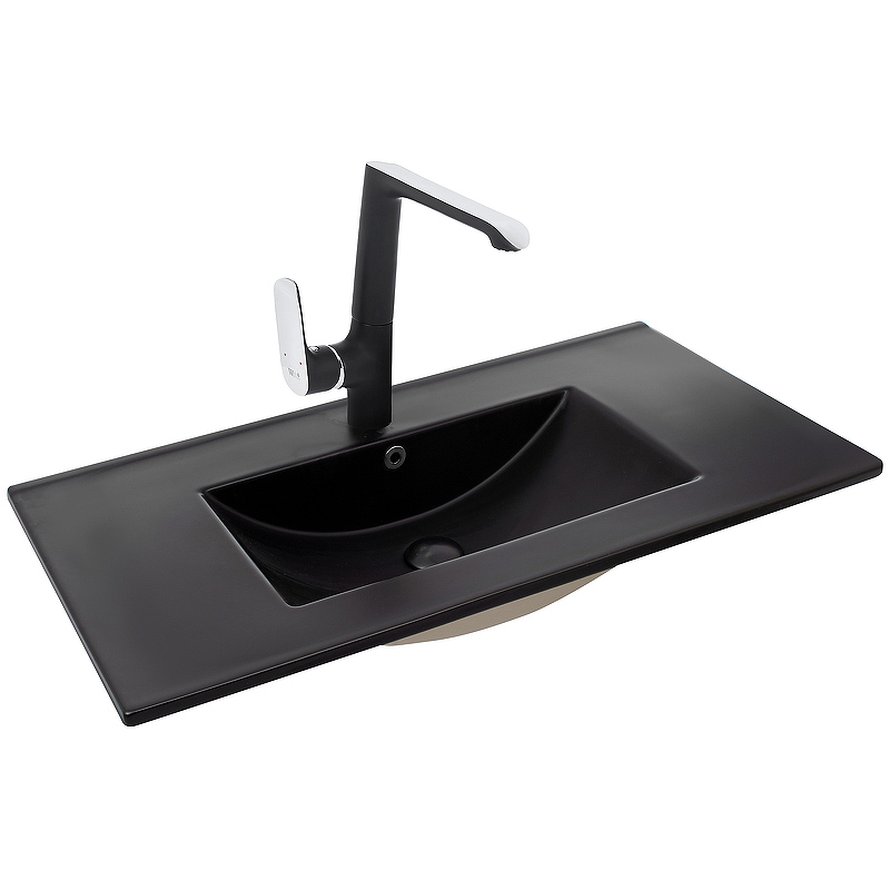 Раковина встраиваемая WeltWasser Deilbach 7506 MT- BL 10000005568 1010*470 мм (черный матовый)