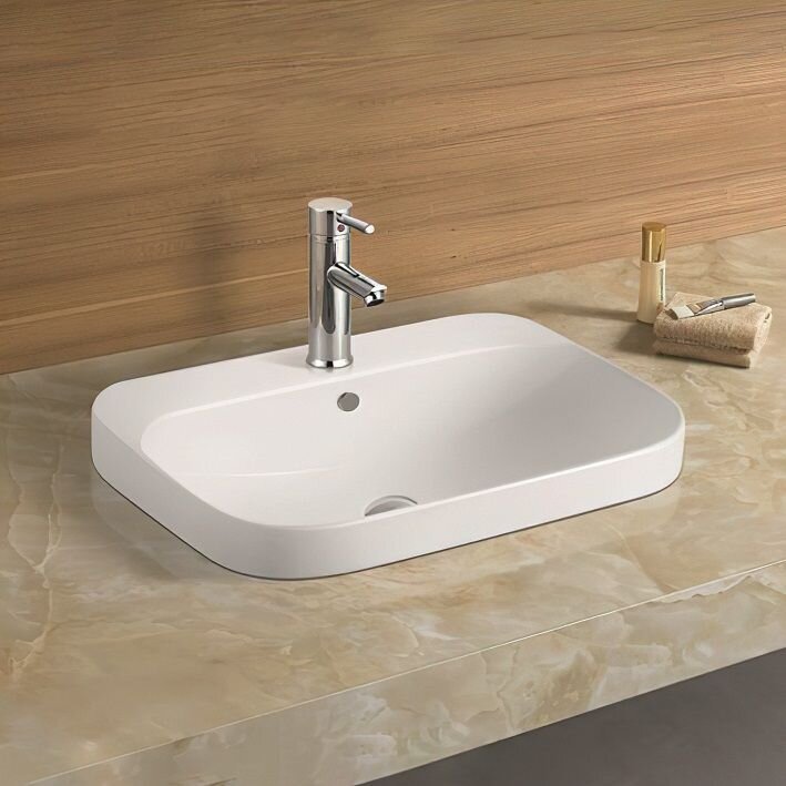 Раковина полувстраиваемая Art&Max AM-7976 600*450 мм (белый)