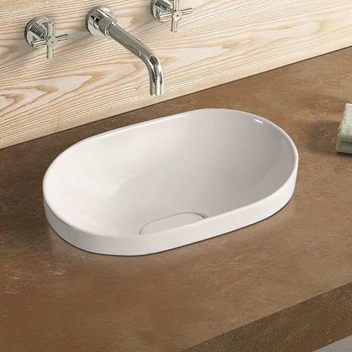 Раковина полувстраиваемая Art&Max AM-5006-B 585*385 мм (белый)