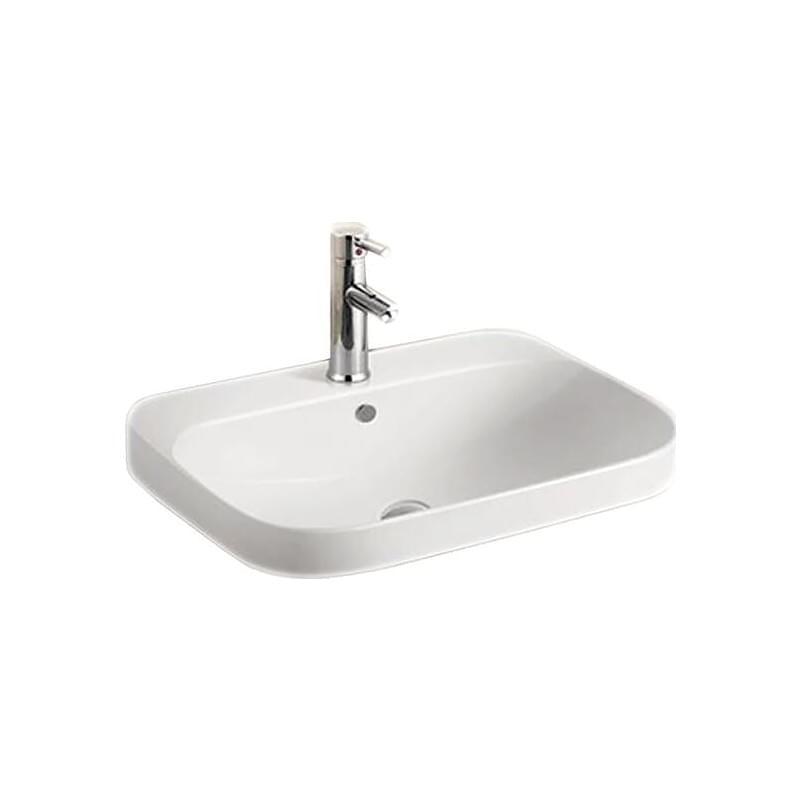 Раковина встраиваемая SantiLine SL-2108 600*450 мм (белый)