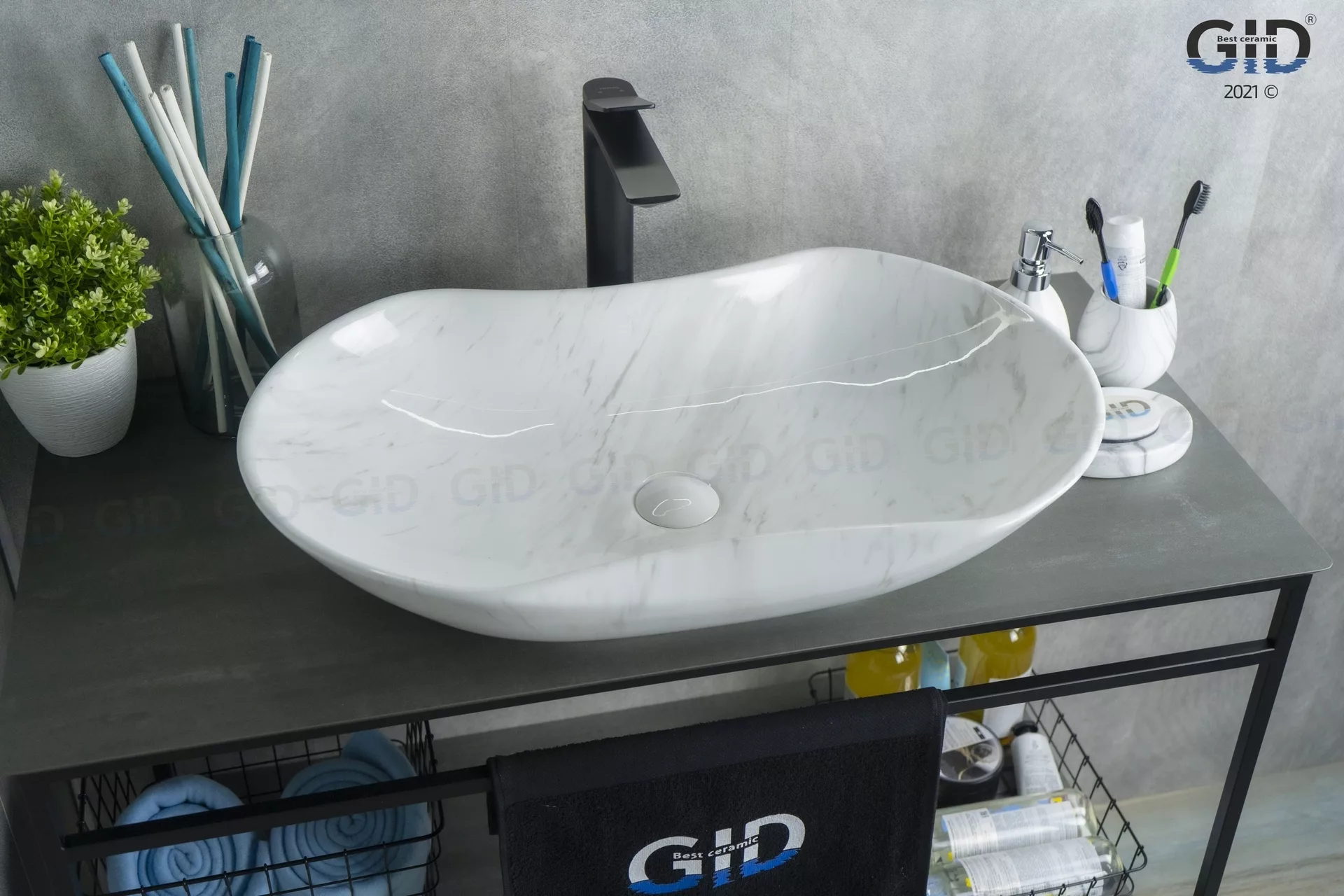 Раковина Gid Mnc503H012 665*410 мм (под камень)