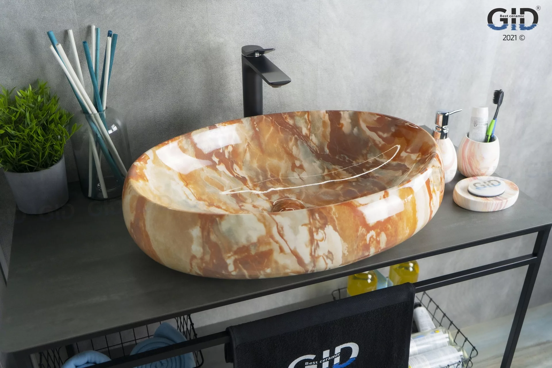 Раковина Gid Mnc169 600*410 мм (под камень)