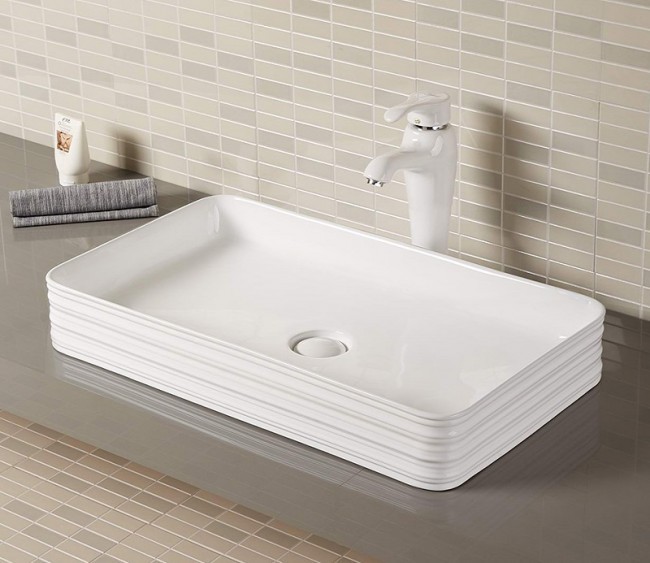 Раковина CeramaLux W 1531 670*375 мм (белый)