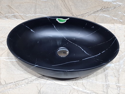 Раковина CeramaLux 78166MBM 515*385 мм (черный матовый)