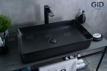 Раковина Gid Bm9396 600*340 мм (черный матовый)