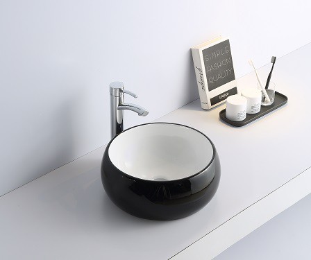 Раковина CeramaLux 5004BW 400*400 мм (черный)