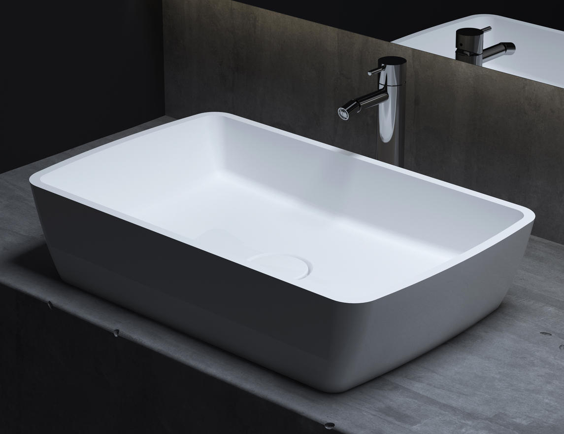 Раковина Salini Gloria 312  S-Stone 650*440 мм (белый матовый)