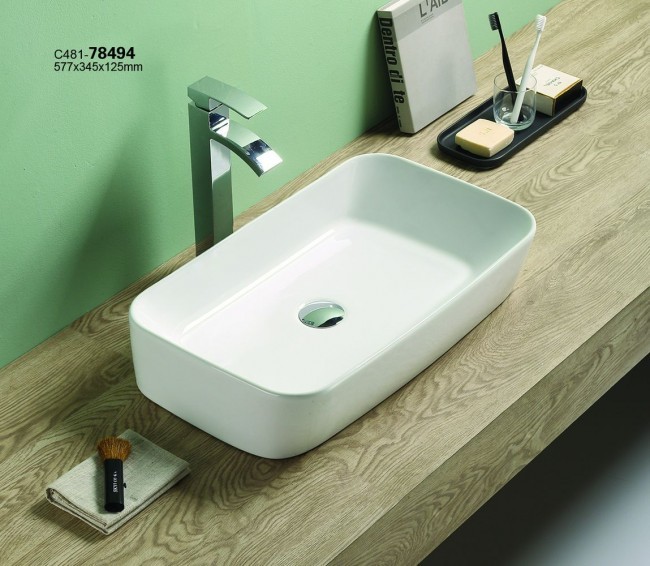 Раковина CeramaLux 78494 577*345 мм (белый)