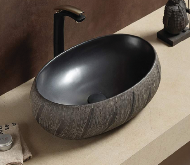Раковина CeramaLux J2102 600*410 мм (черный матовый)