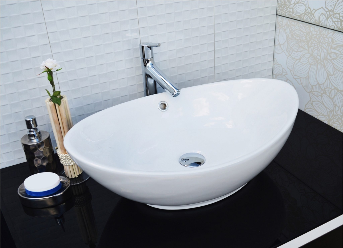 Раковина СeramaLux N9019 (K27) 590х385 мм (белый)