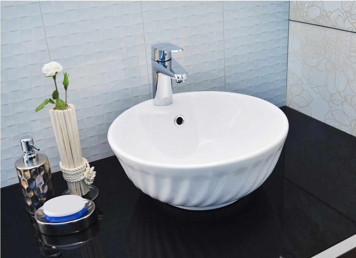 Раковина СeramaLux N9074 405*405 мм (белый)