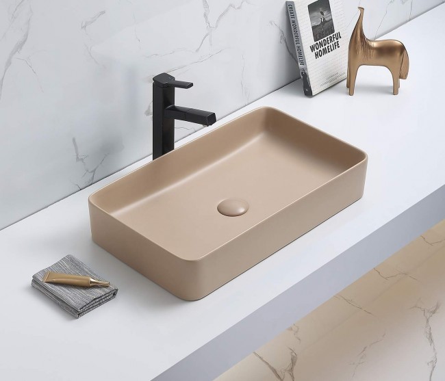 Раковина CeramaLux 78189MC-1 605*350 мм (капучино)