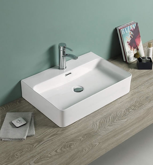 Раковина CeramaLux D 1338 605*420 мм (белый)