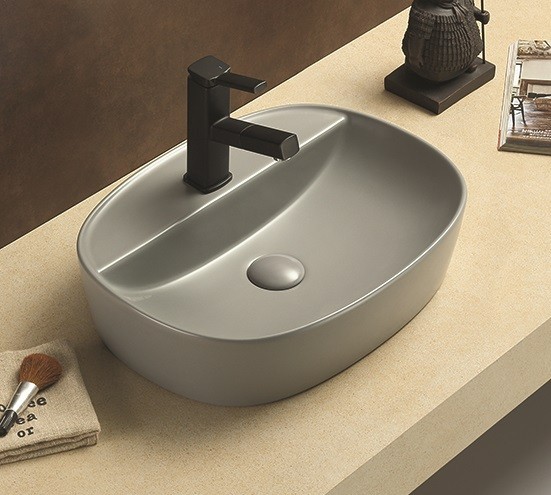 Раковина CeramaLux 78239MH-5  505*385 мм (светло серый)