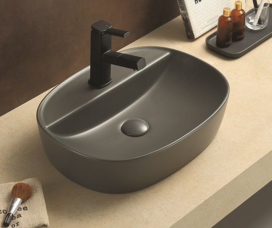 Раковина CeramaLux 78239XMDH-2 505*385 мм (серый)