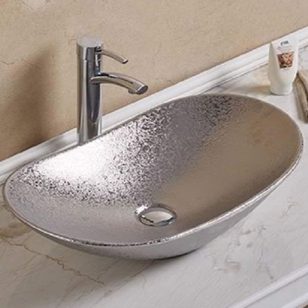 Раковина CeramaLux 7811АSS 615*360 мм (серый)