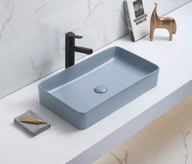 Раковина CeramaLux 78189MHL-4 605*350 мм (голубой)