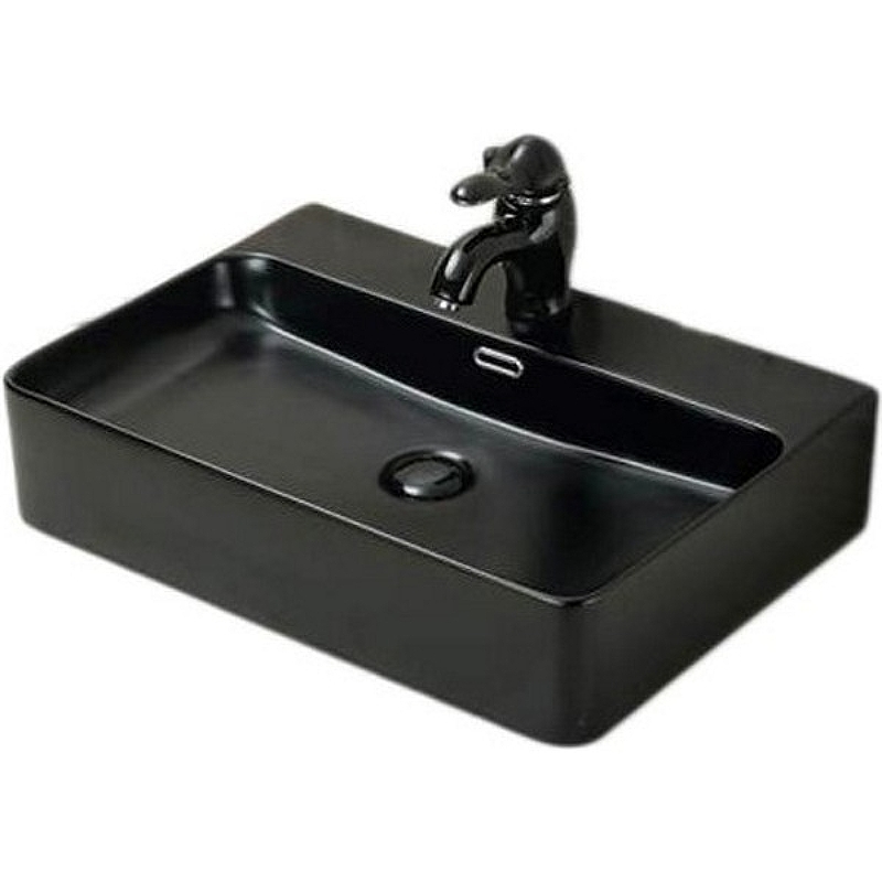 Раковина SantiLine SL-1003MB 605*415 мм (черный матовый)