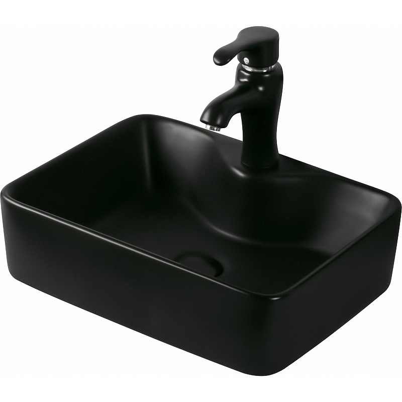Раковина SantiLine SL-1011MB 480*370 мм (черный матовый)