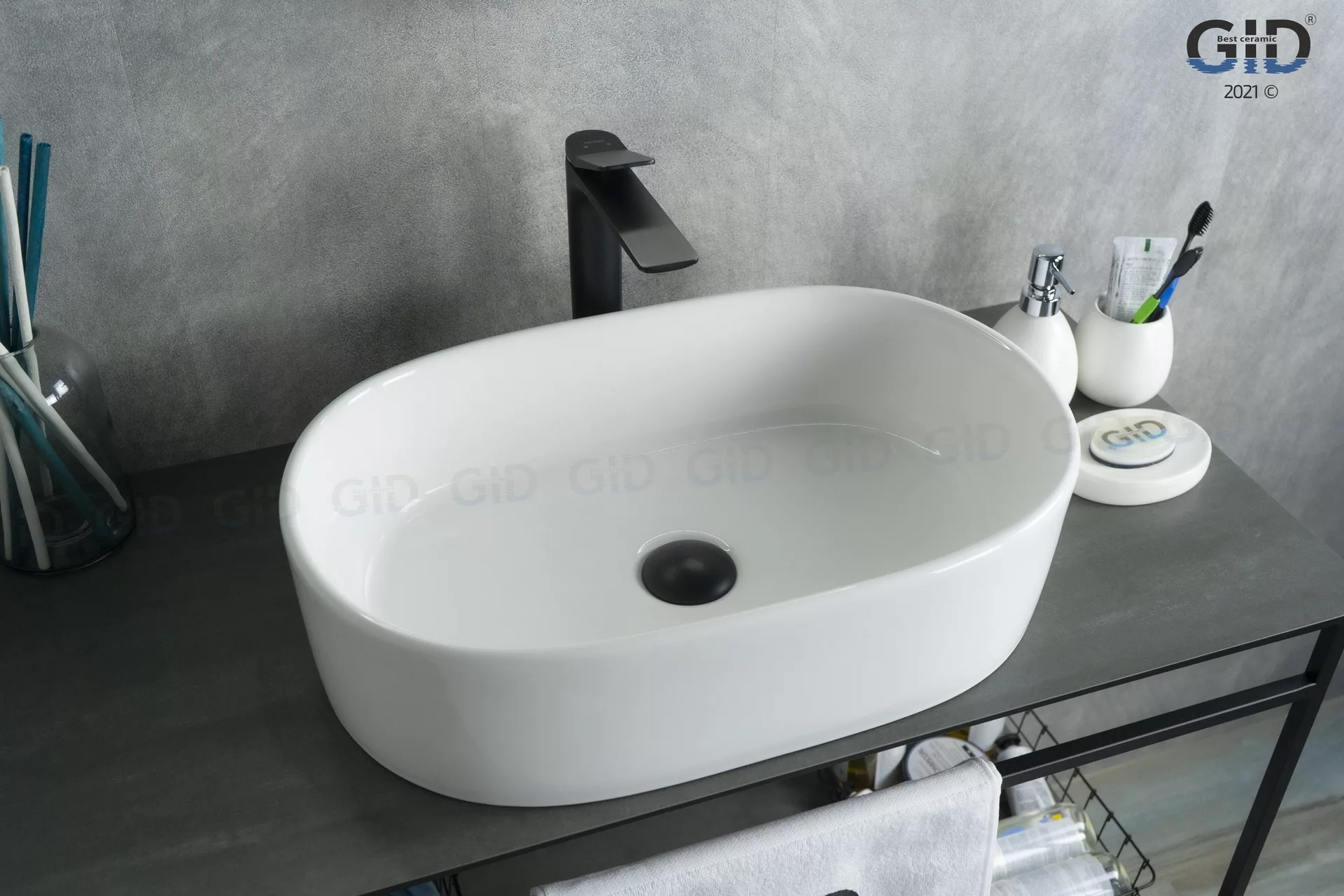 Раковина Gid N9025 560*350 мм (белый)