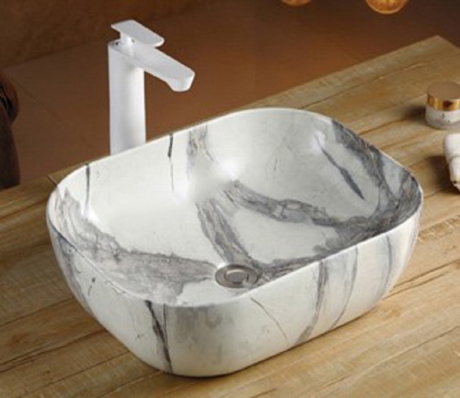 Раковина СeramaLux MNC K397G125 500*395 мм (мрамор)