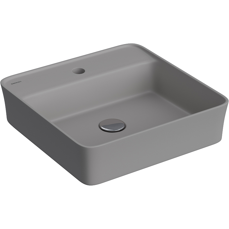 Раковина накладная Berges Ego SL 182064 450*450 мм (серый матовый)