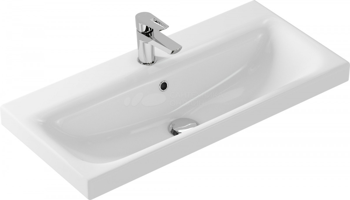 Раковина Velvex Moduo slim  800*385 см (белый)