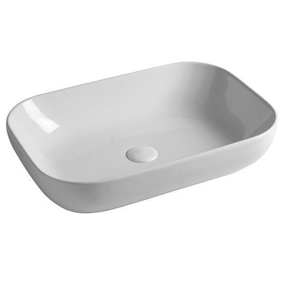 Раковина накладная GSG Easy EALAVRE60000 600*420 мм (белый)