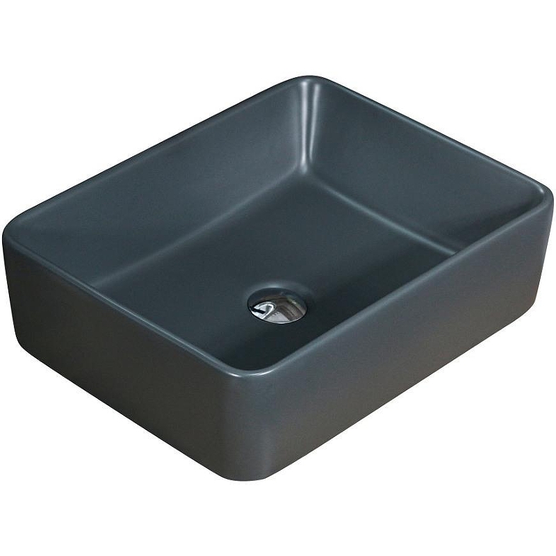 Раковина накладная Jorno Melana 320324MDG-805 485*370 мм (тёмно-серая матовая)