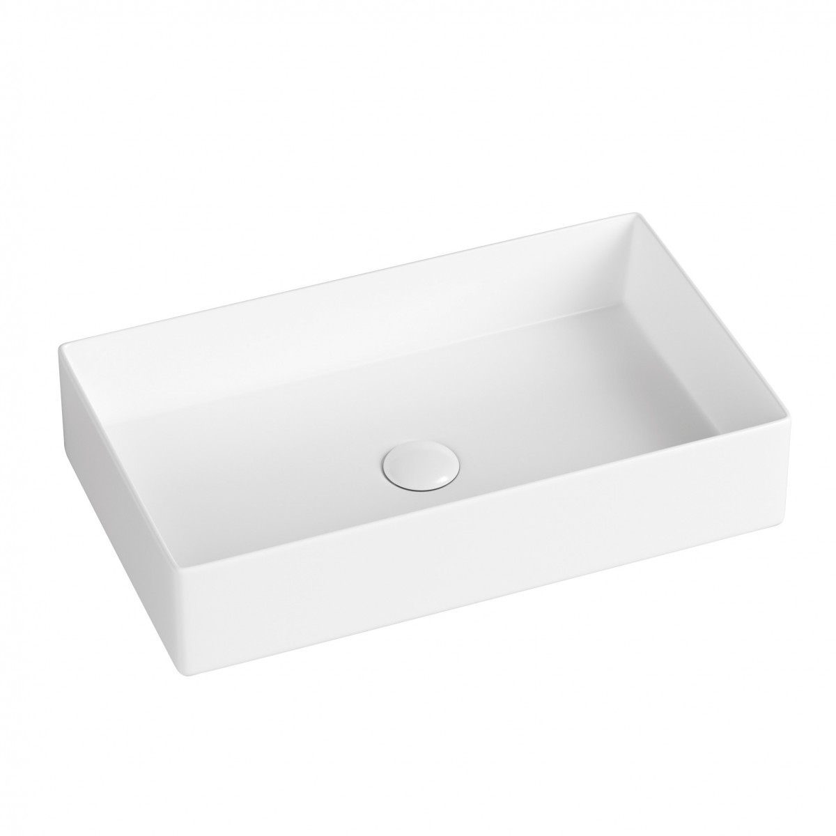 Раковина накладная Abber Rechteck AC2220MW 600*360 мм (белый матовый)